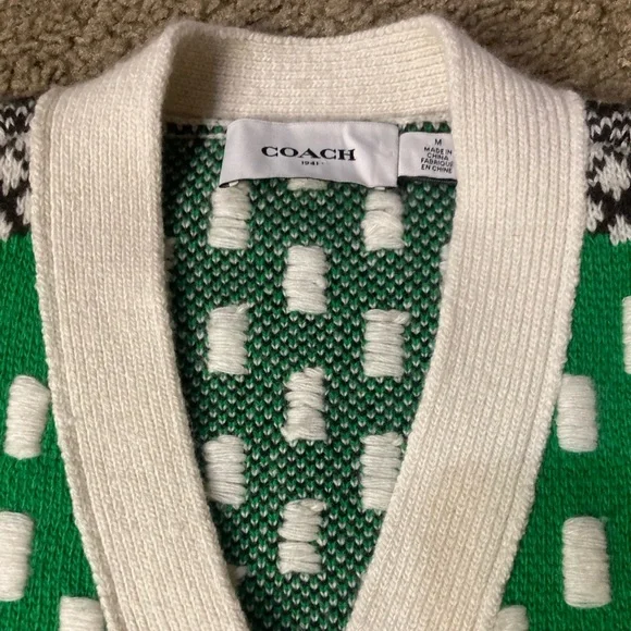 Coach cashmere winter cardigan - Picture 2 of 8